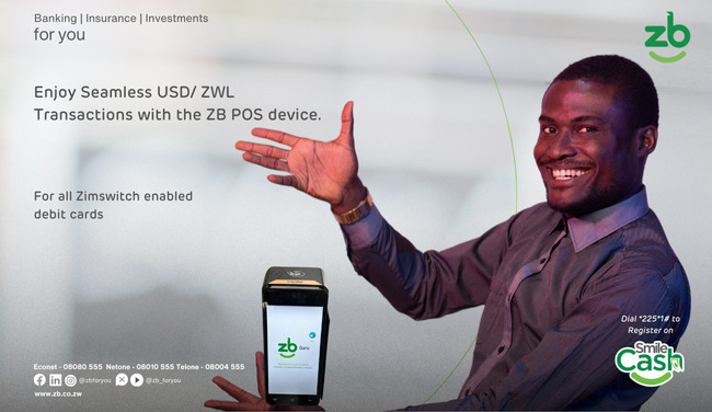 ZB Bank POS machines speeding up queues and improving customer service.